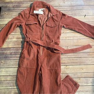 NWT TopShop Dusty Rose 🌹 Pink Corduroy Jumpsuit Size 6